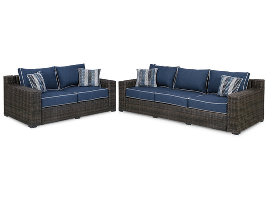 Grasson Lane Outdoor Sofa and Loveseat Signature Design by Ashley®