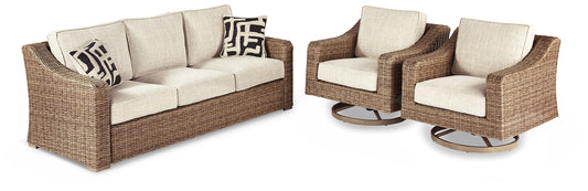 Beachcroft Outdoor Sofa with 2 Lounge Chairs Signature Design by Ashley®