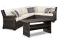 Easy Isle 3-Piece Sofa Sectional and Chair with Table Signature Design by Ashley®