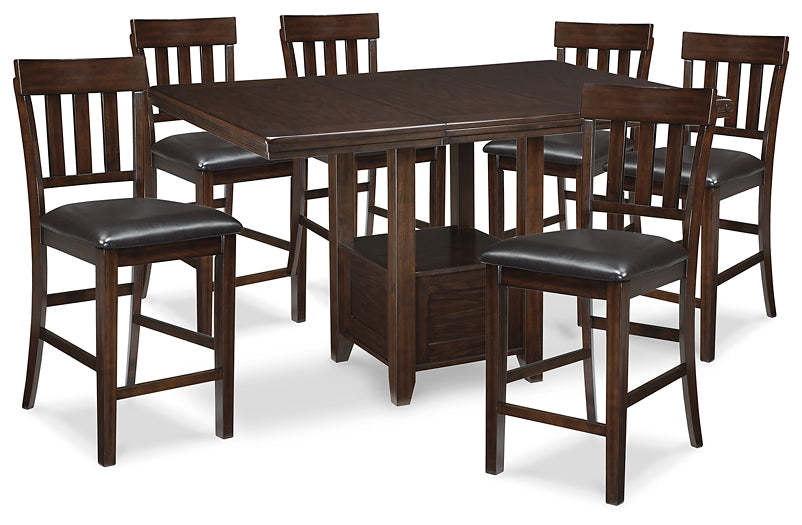 Haddigan Counter Height Dining Table and 6 Barstools Signature Design by Ashley®
