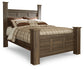 Juararo Queen Poster Headboard with Mirrored Dresser and Nightstand Signature Design by Ashley®