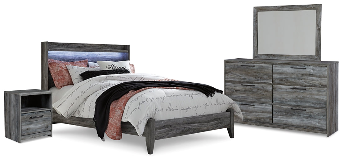 Baystorm Queen Panel Bed with Mirrored Dresser and Nightstand Signature Design by Ashley®