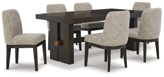 Burkhaus Dining Table and 6 Chairs Signature Design by Ashley®
