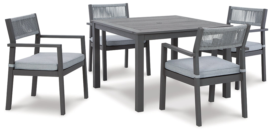 Eden Town Outdoor Dining Table and 4 Chairs Signature Design by Ashley®