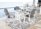 Transville Outdoor Counter Height Dining Table and 4 Barstools Signature Design by Ashley®