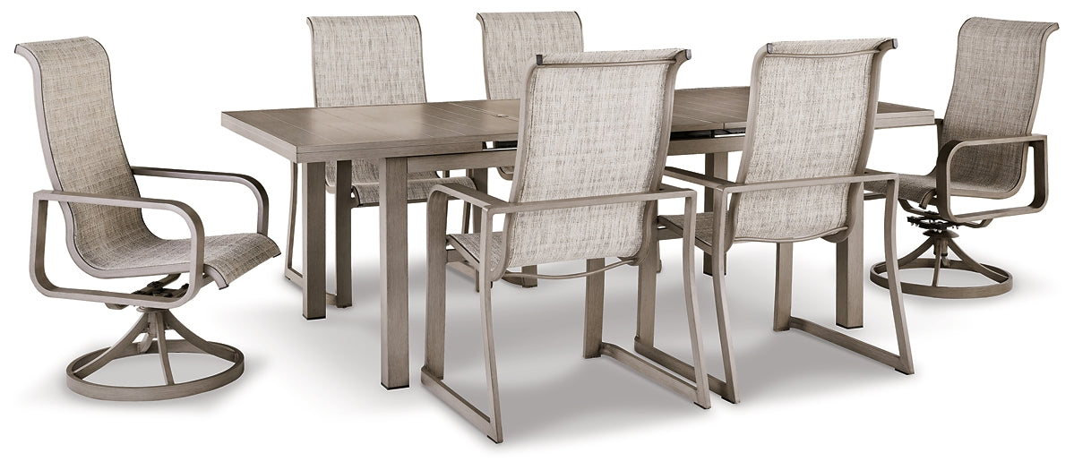 Beach Front Outdoor Dining Table and 6 Chairs Signature Design by Ashley®