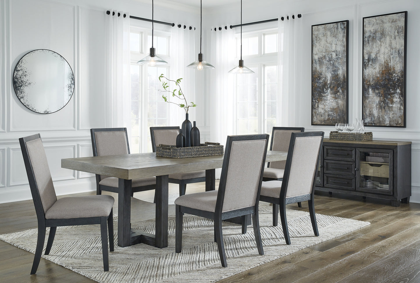 Foyland Dining Table and 6 Chairs Signature Design by Ashley®