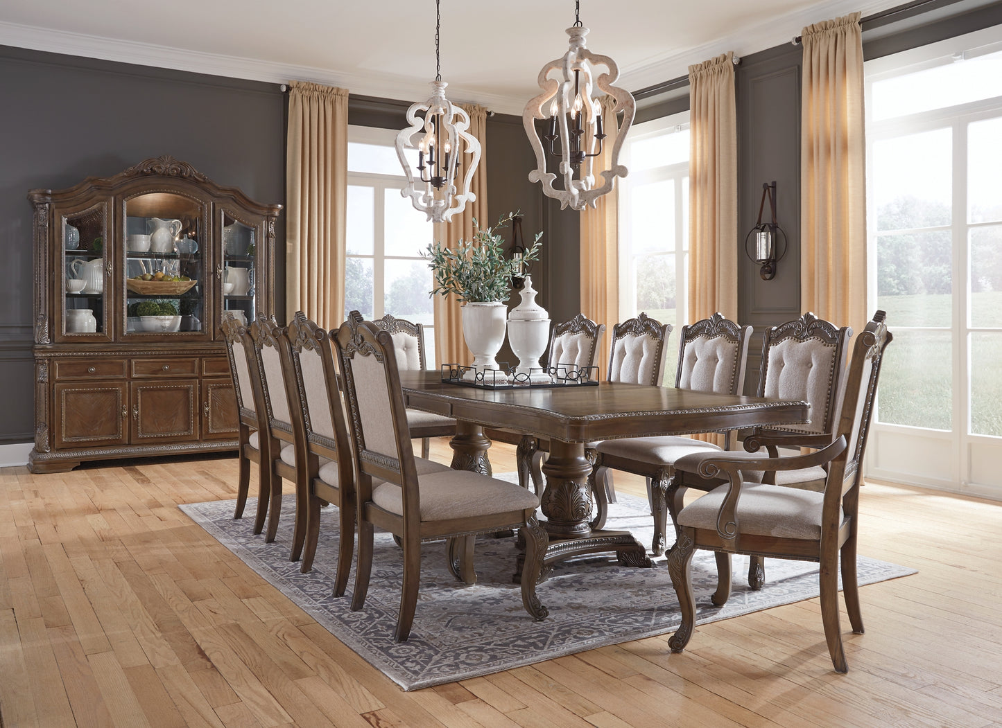 Charmond Dining Table and 10 Chairs Signature Design by Ashley®