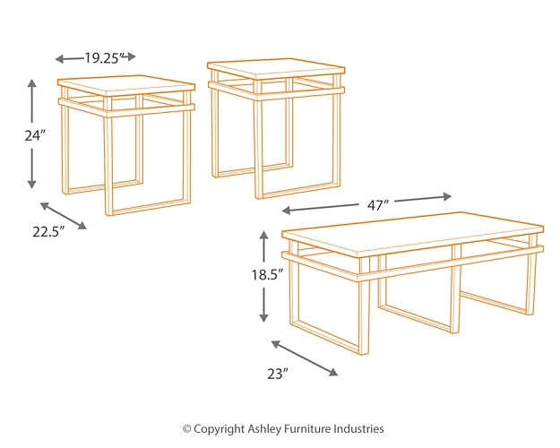 Laney Occasional Table Set (3/CN) Signature Design by Ashley®