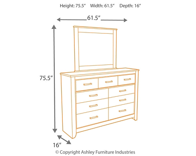 Zelen Dresser and Mirror Signature Design by Ashley®
