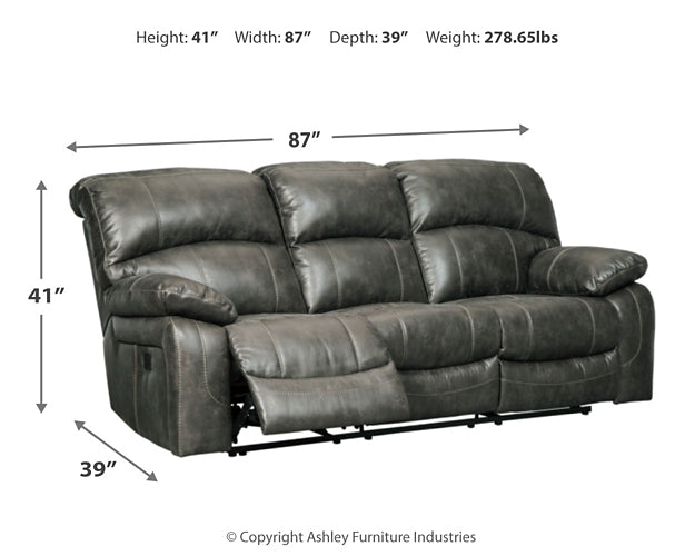 Dunwell PWR REC Sofa with ADJ Headrest Signature Design by Ashley®