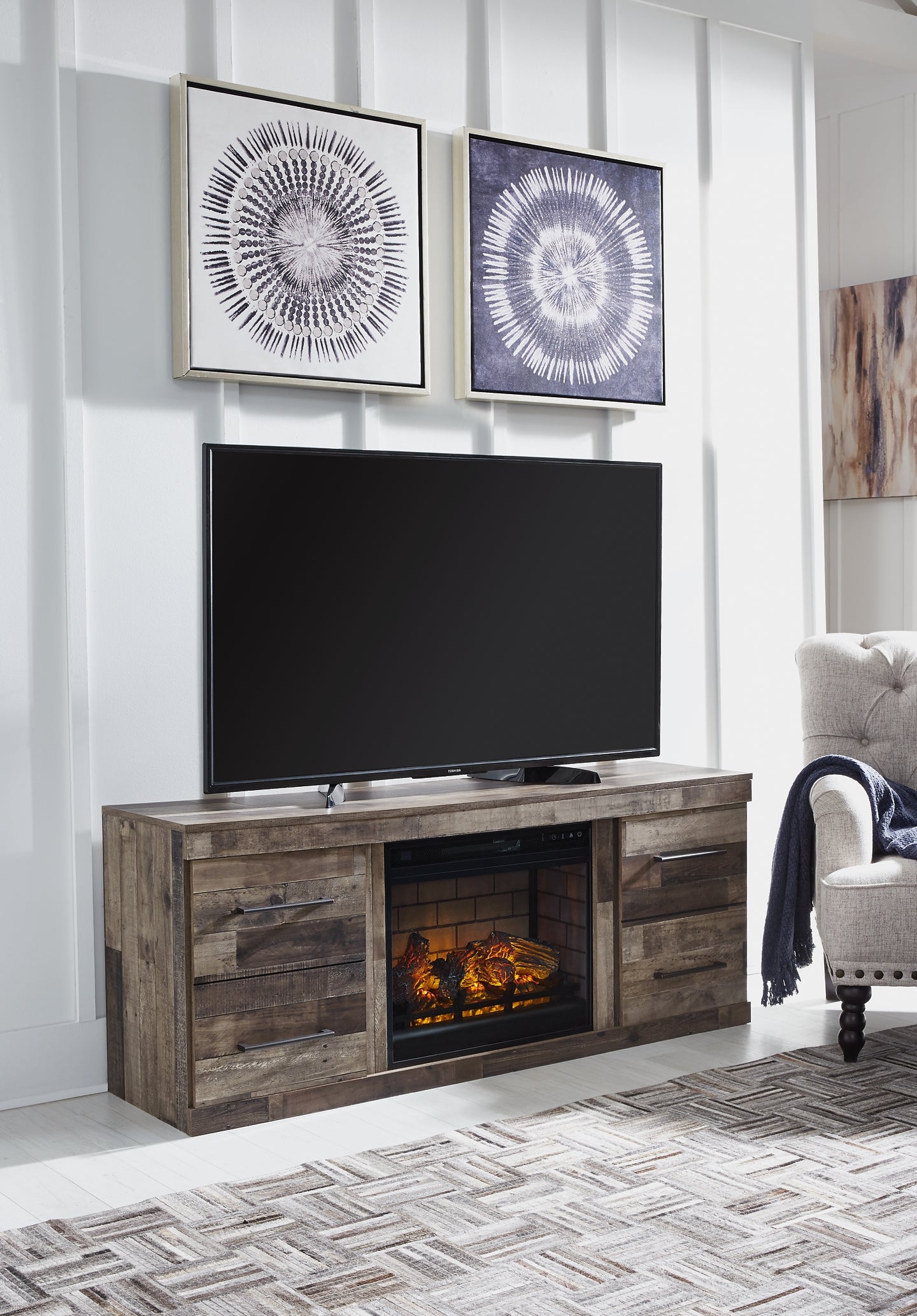 Derekson TV Stand with Electric Fireplace Signature Design by Ashley®