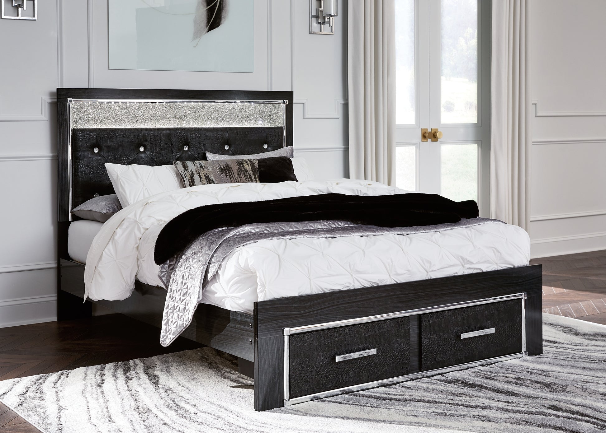 Kaydell Queen Upholstered Panel Storage Bed Signature Design by Ashley®