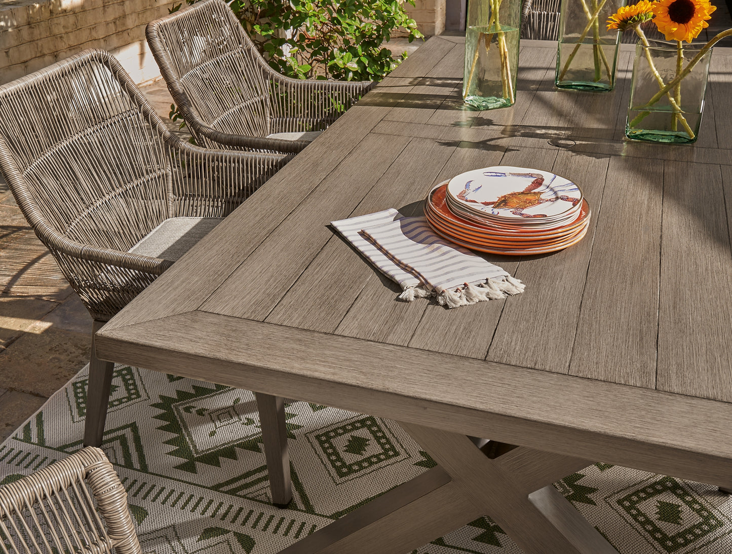 Beach Front RECT Dining Table w/UMB OPT Signature Design by Ashley®