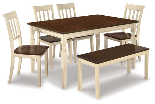 Whitesburg Dining Table and 4 Chairs and Bench Signature Design by Ashley®