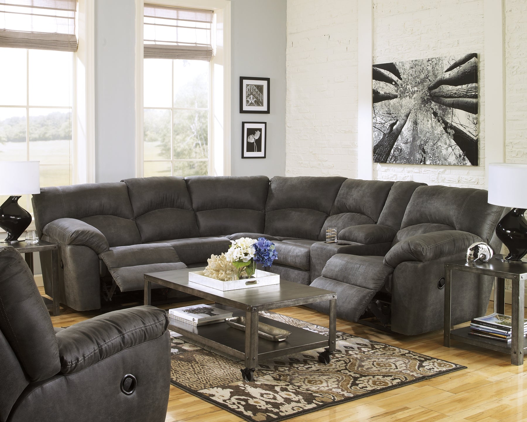 Tambo 2-Piece Sectional with Recliner Signature Design by Ashley®