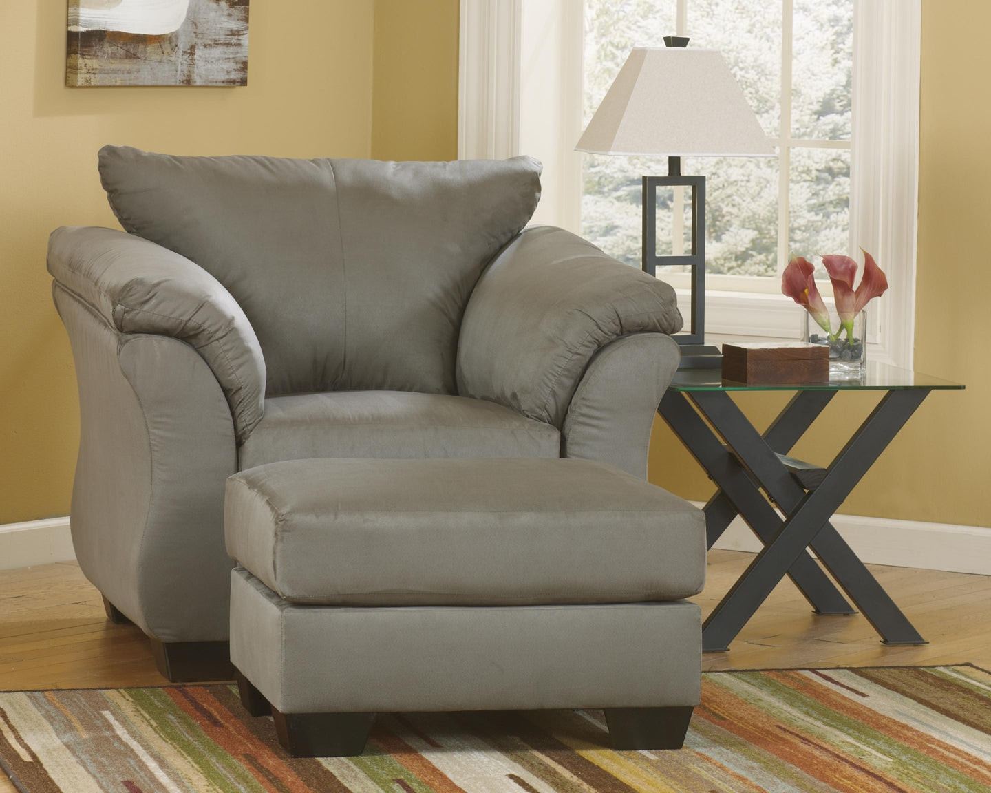 Darcy Chair and Ottoman Signature Design by Ashley®