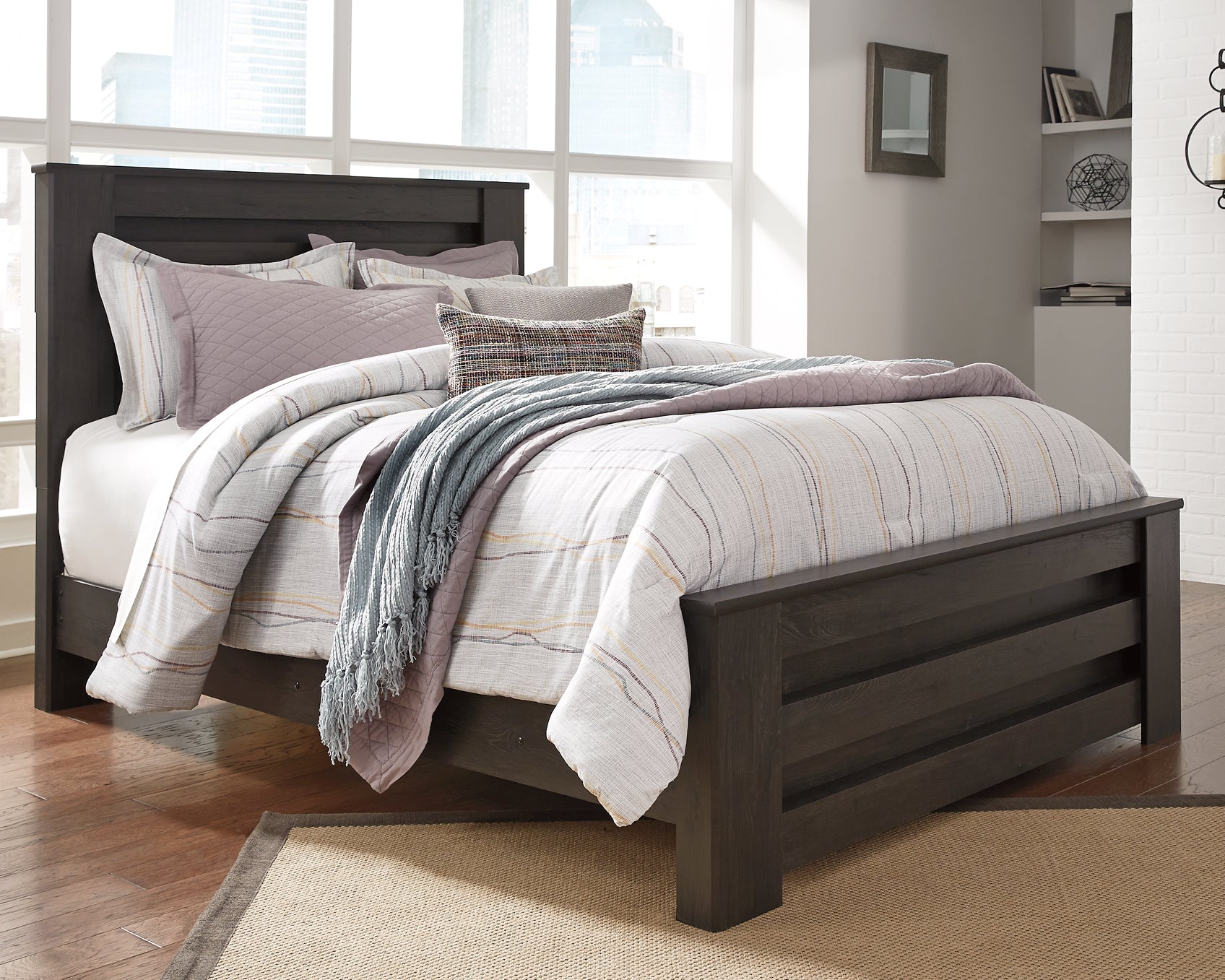 Brinxton Queen Panel Bed with 2 Nightstands Signature Design by Ashley®