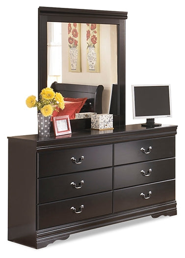Huey Vineyard Full Sleigh Headboard with Mirrored Dresser, Chest and Nightstand Signature Design by Ashley®