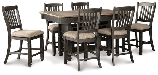 Tyler Creek Counter Height Dining Table and 6 Barstools Signature Design by Ashley®