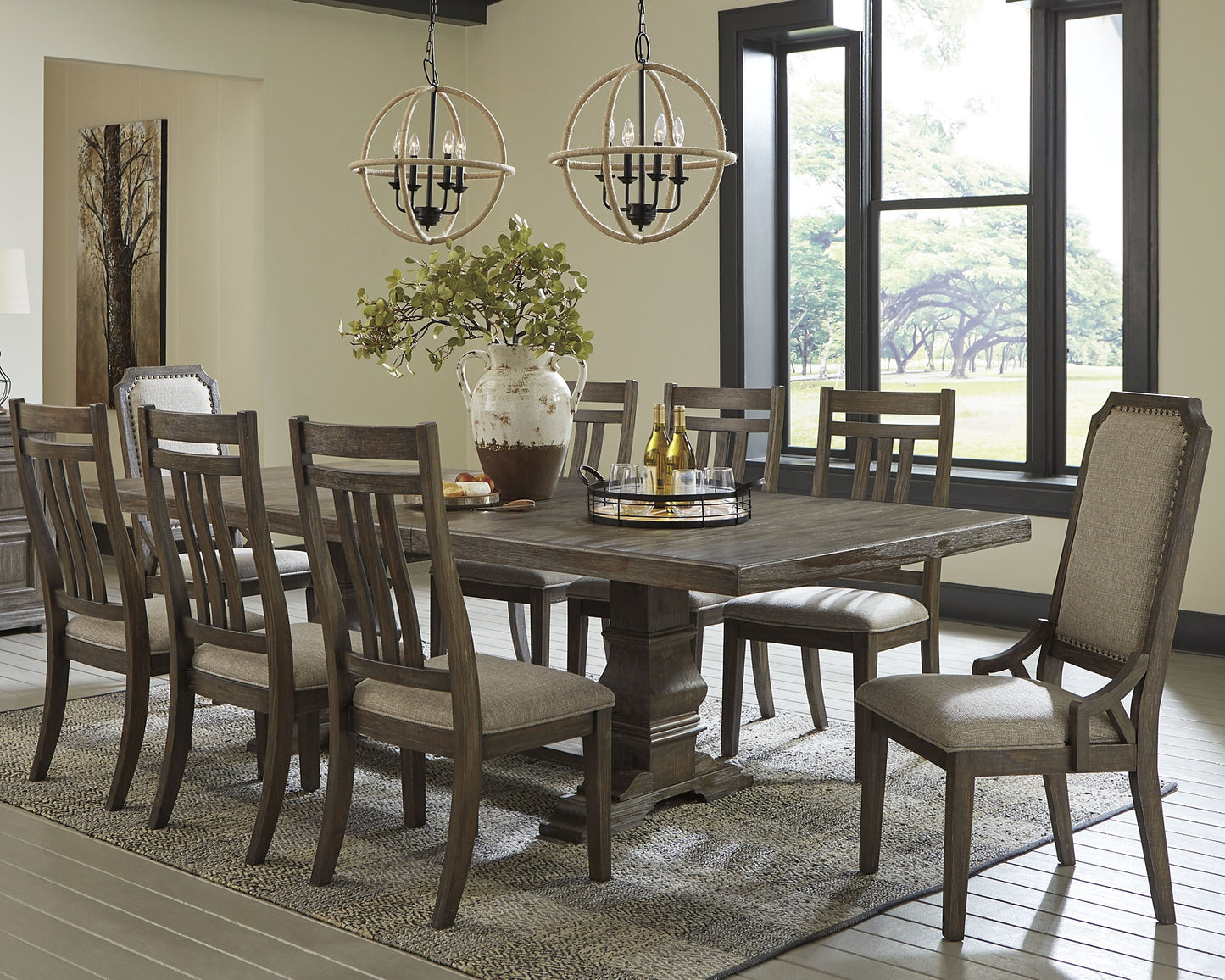Wyndahl Dining Table and 8 Chairs Signature Design by Ashley®