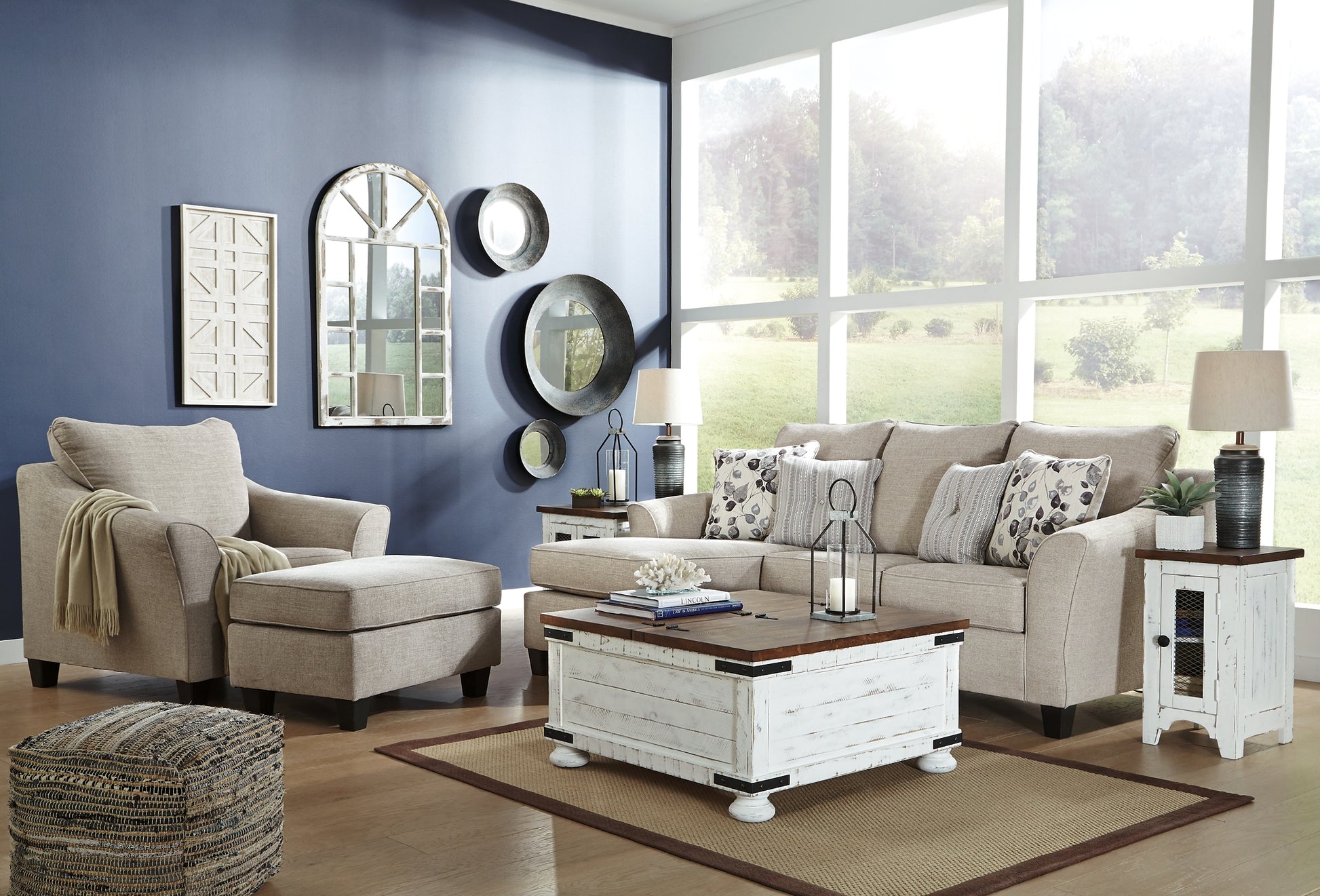 Abney Sofa Chaise, Chair, and Ottoman Benchcraft®