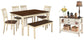 Whitesburg Dining Table and 4 Chairs and Bench with Storage Signature Design by Ashley®