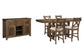 Moriville Counter Height Dining Table and 4 Barstools with Storage Signature Design by Ashley®