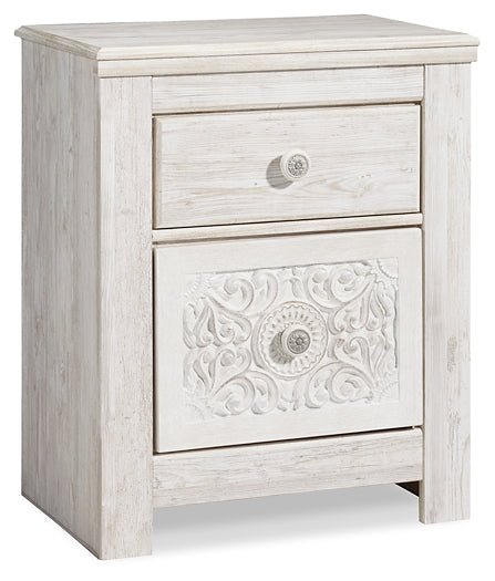 Paxberry Twin Panel Bed with Nightstand Signature Design by Ashley®