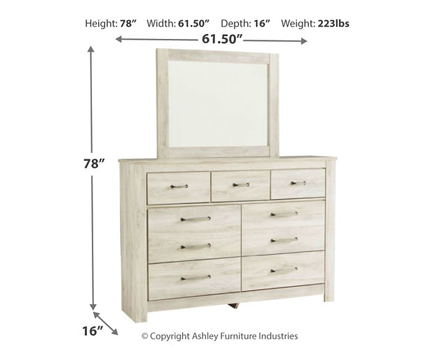 Bellaby Queen Panel Bed with Mirrored Dresser Signature Design by Ashley®
