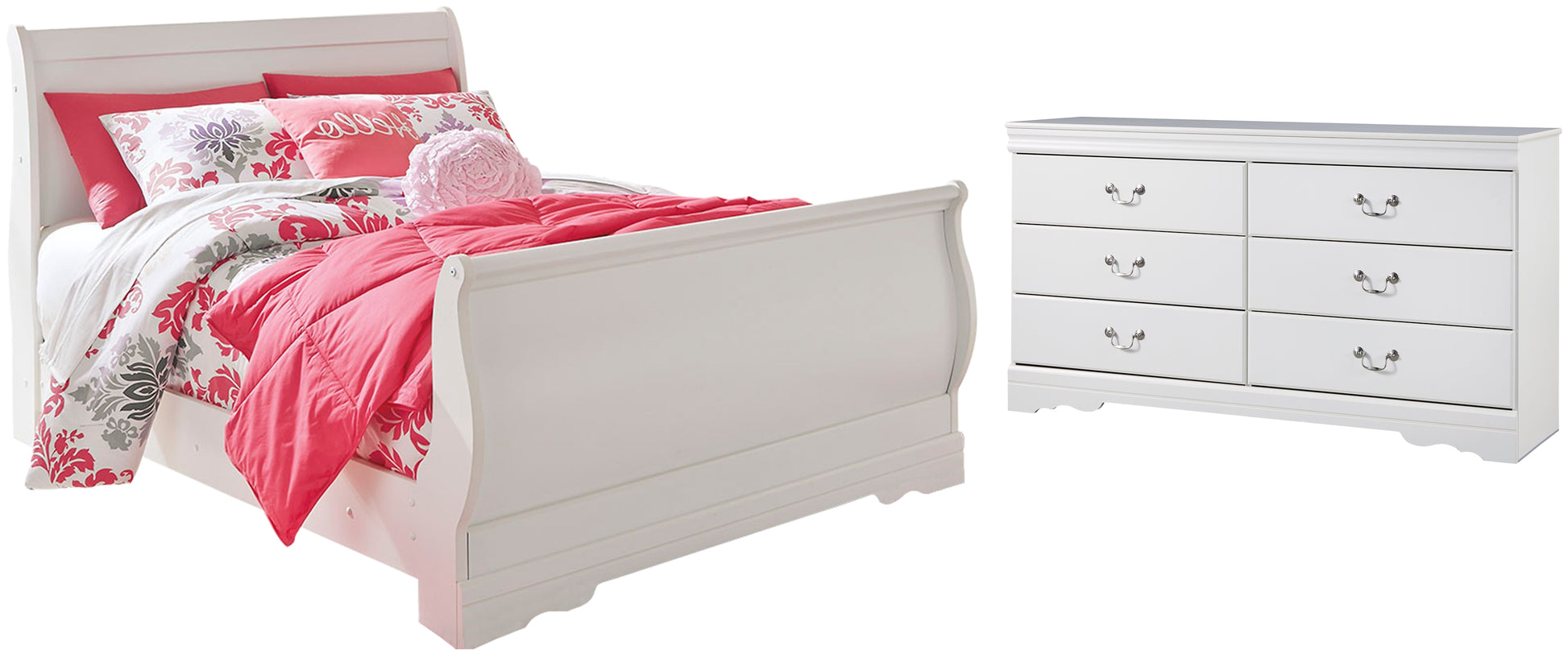 Anarasia Full Sleigh Bed with Dresser Signature Design by Ashley®