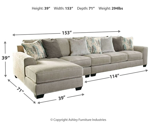 Ardsley 3-Piece Sectional with Ottoman Benchcraft®