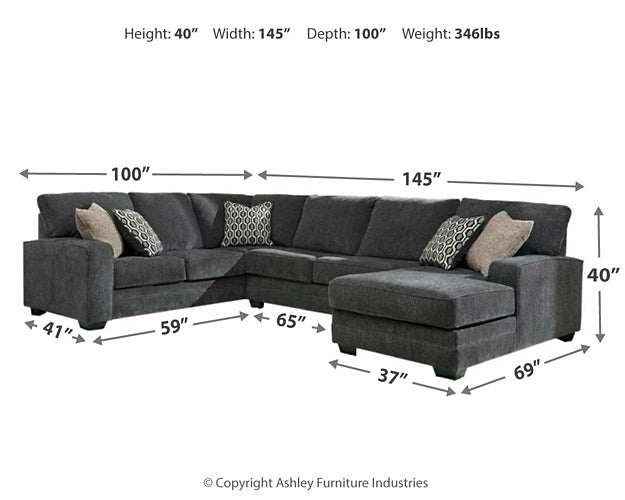 Tracling 3-Piece Sectional with Ottoman Benchcraft®