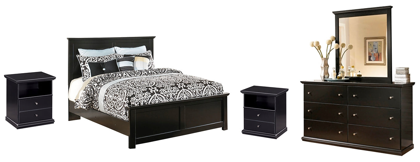 Maribel Queen Panel Bed with Mirrored Dresser and 2 Nightstands Signature Design by Ashley®