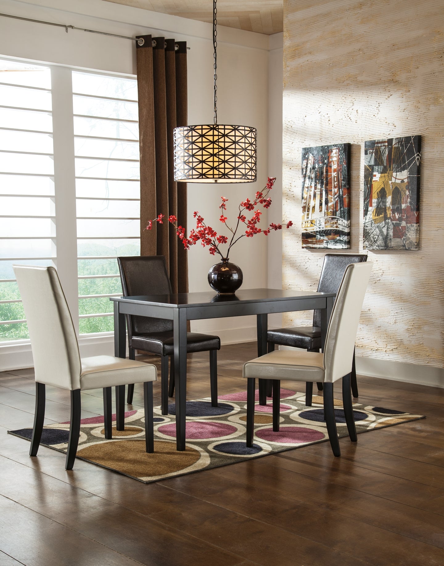 Kimonte Dining Table and 4 Chairs Signature Design by Ashley®