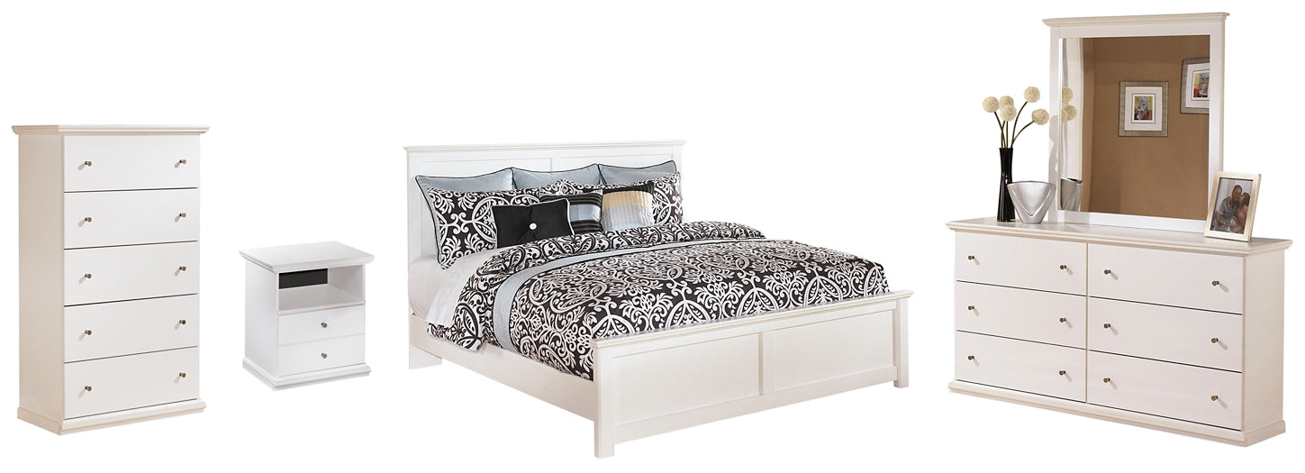 Bostwick Shoals King Panel Bed with Mirrored Dresser, Chest and Nightstand Signature Design by Ashley®