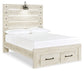 Cambeck Full Panel Bed with 4 Storage Drawers with Mirrored Dresser, Chest and Nightstand Signature Design by Ashley®