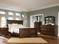 Porter California King Panel Bed with Mirrored Dresser, Chest and 2 Nightstands Millennium® by Ashley