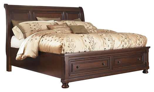 Porter King Sleigh Bed with Mirrored Dresser and Chest Millennium® by Ashley