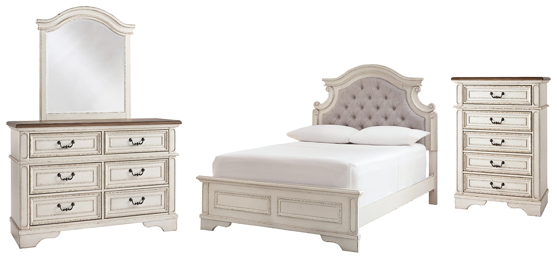 Realyn Full Panel Bed with Mirrored Dresser and Chest Signature Design by Ashley®