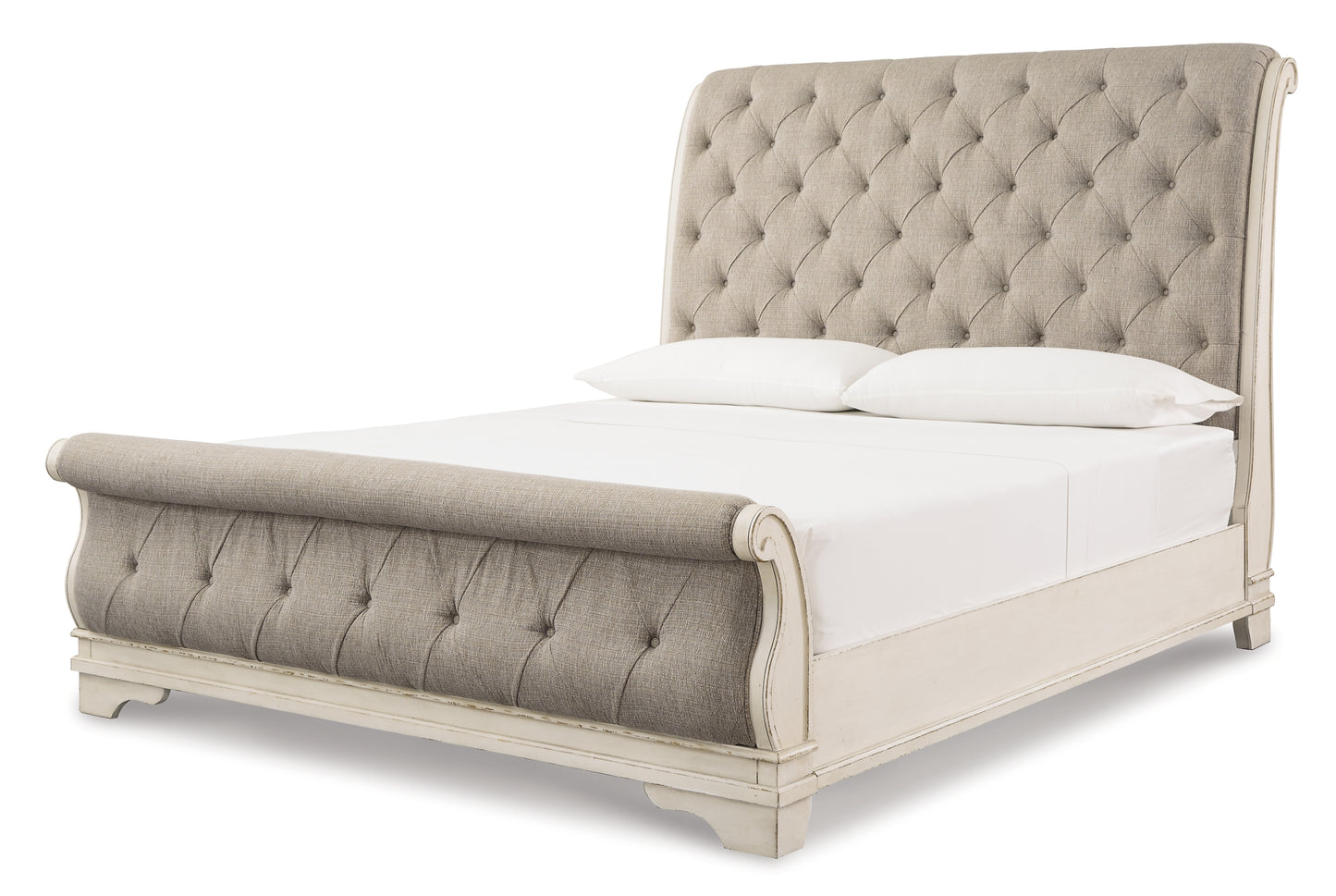Realyn California King Sleigh Bed with Mirrored Dresser and Chest Signature Design by Ashley®