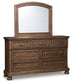Flynnter Queen Sleigh Bed with 2 Storage Drawers with Mirrored Dresser, Chest and Nightstand Signature Design by Ashley®