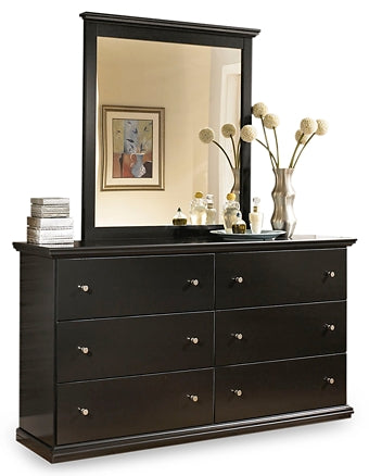 Maribel Twin Panel Headboard with Mirrored Dresser, Chest and 2 Nightstands Signature Design by Ashley®