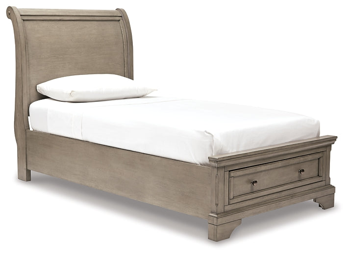 Lettner Twin Sleigh Bed with Mirrored Dresser, Chest and 2 Nightstands Signature Design by Ashley®