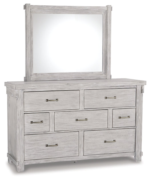 Brashland Queen Panel Bed with Mirrored Dresser, Chest and 2 Nightstands Signature Design by Ashley®
