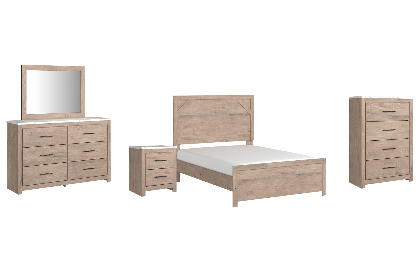 Senniberg Full Panel Bed with Mirrored Dresser, Chest and Nightstand Signature Design by Ashley®