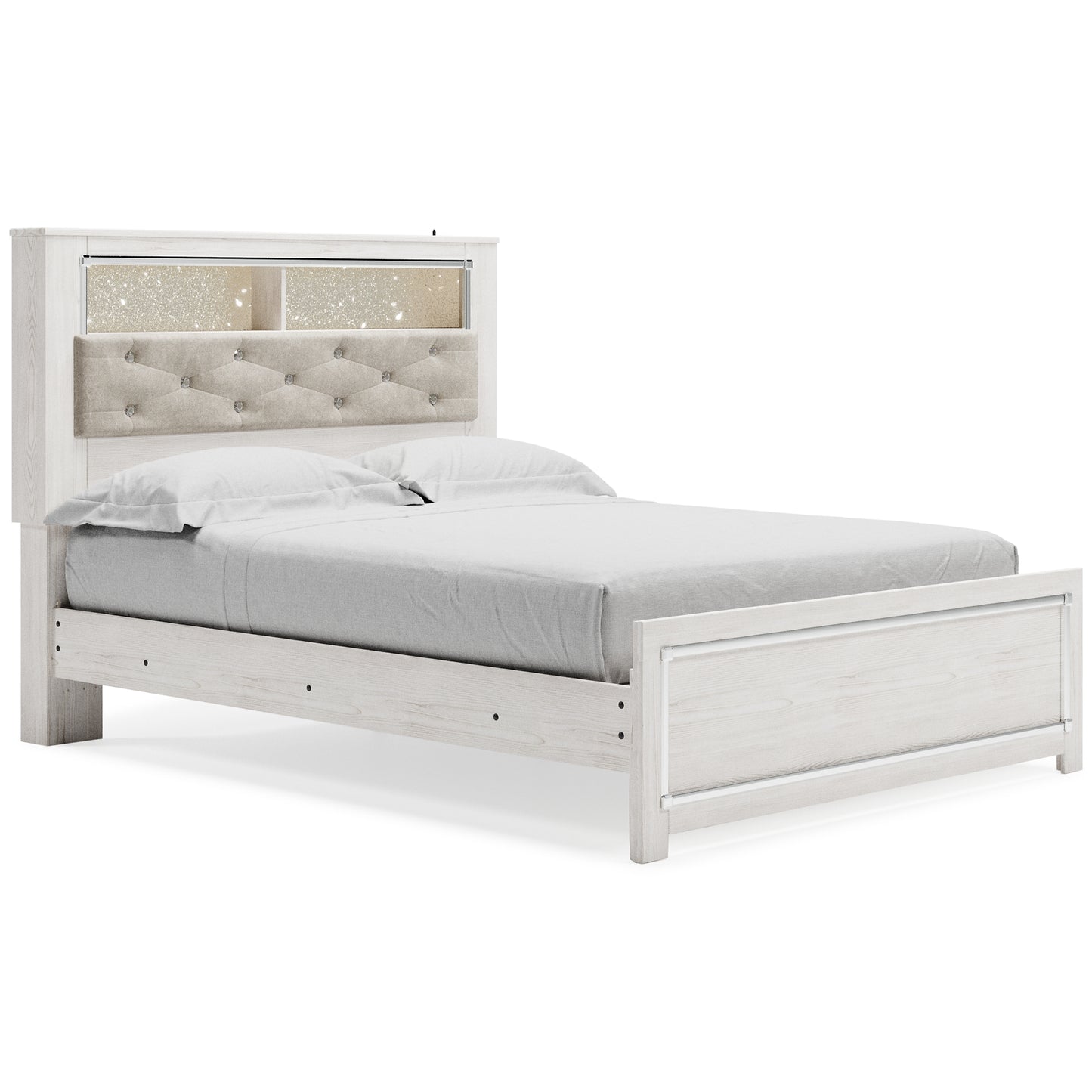 Altyra Queen Panel Bookcase Bed with Mirrored Dresser, Chest and Nightstand Signature Design by Ashley®