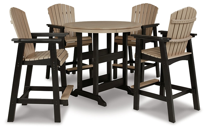 Fairen Trail Outdoor Bar Table and 4 Barstools Signature Design by Ashley®
