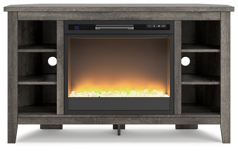 Arlenbry Corner TV Stand with Electric Fireplace Signature Design by Ashley®