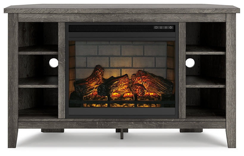 Arlenbry Corner TV Stand with Electric Fireplace Signature Design by Ashley®